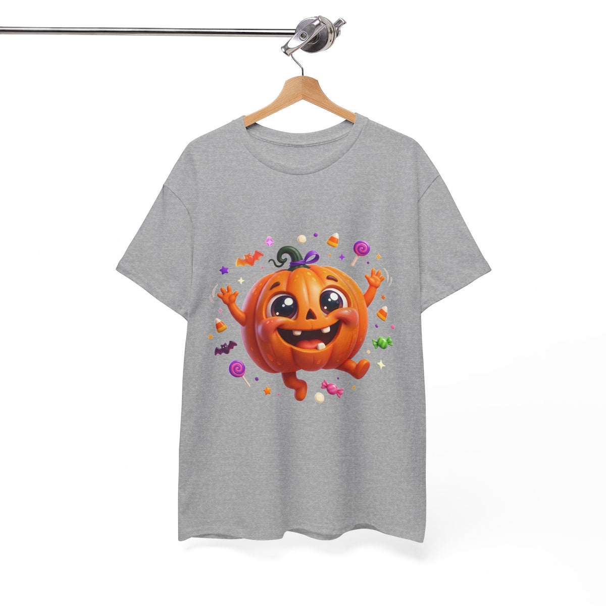 Halloween Pumpkin T‑Shirt — Happy Jack-O'-Lantern Candy Graphic Tee