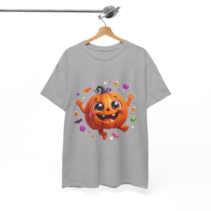 Halloween Pumpkin T‑Shirt — Happy Jack-O'-Lantern Candy Graphic Tee