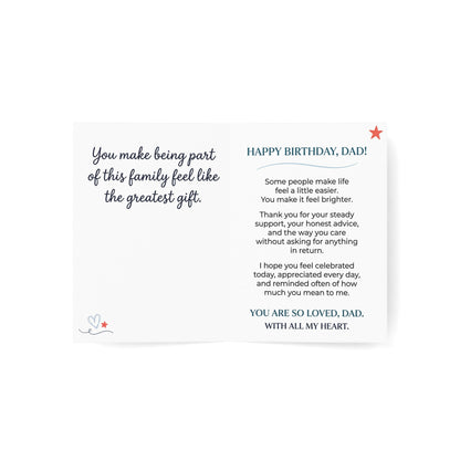 Amazing Dad Greeting Card – One Very Loved Dad Father's Day Card