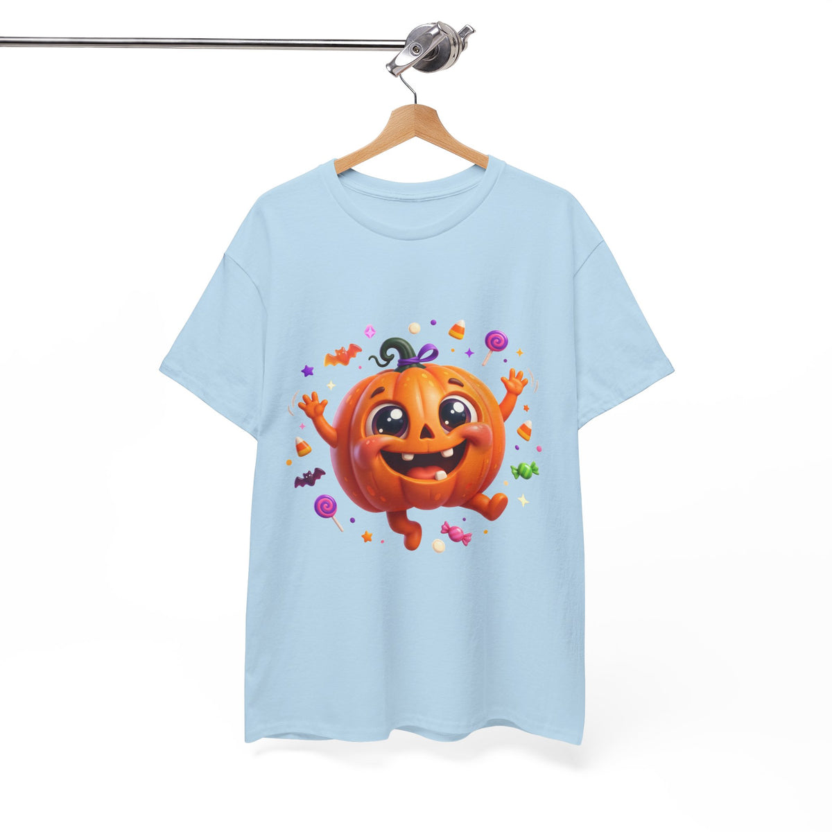 Halloween Pumpkin T‑Shirt — Happy Jack-O'-Lantern Candy Graphic Tee