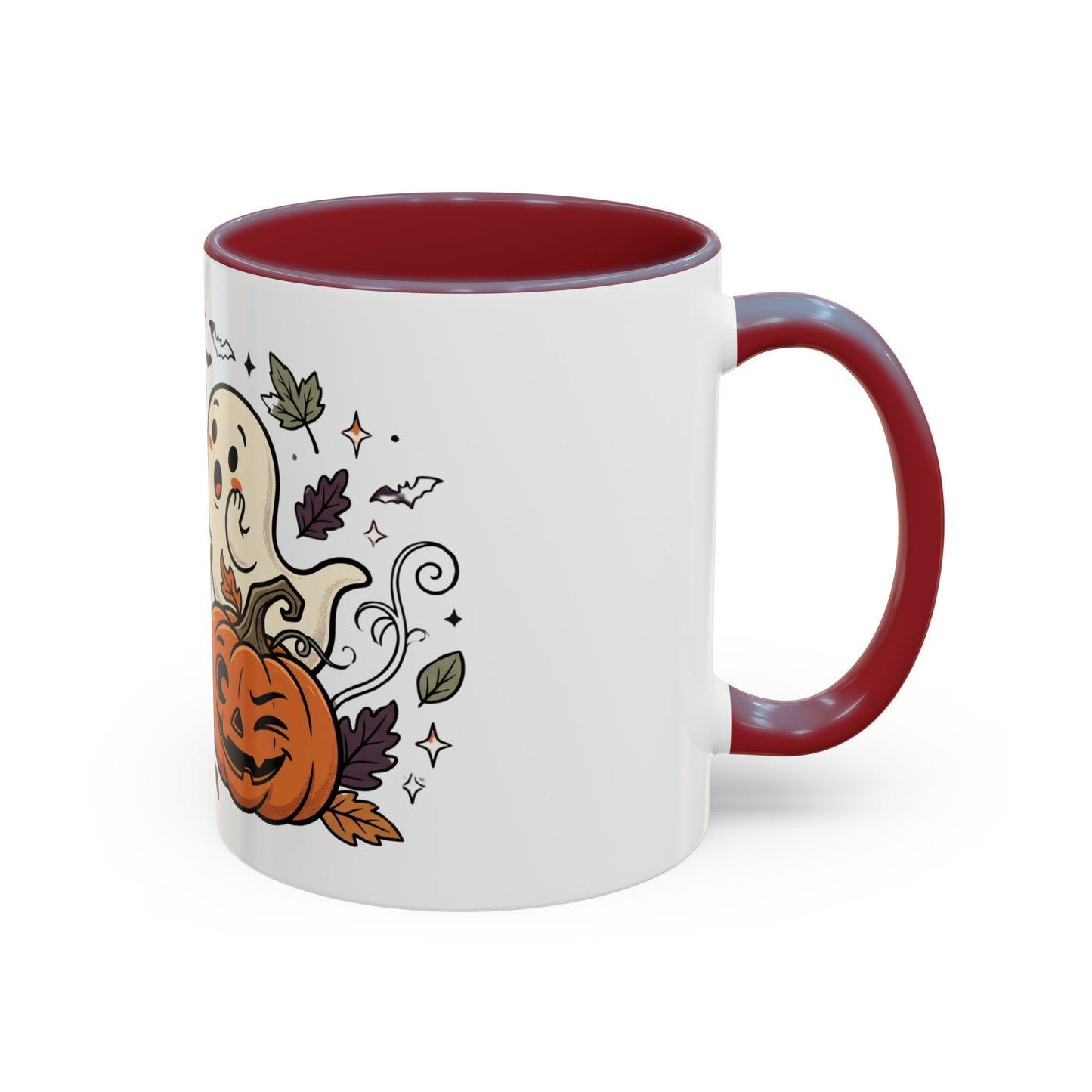 Halloween Ghosts & Pumpkins Coffee Mug — Cute Spooky Accent Mug (11/15oz)