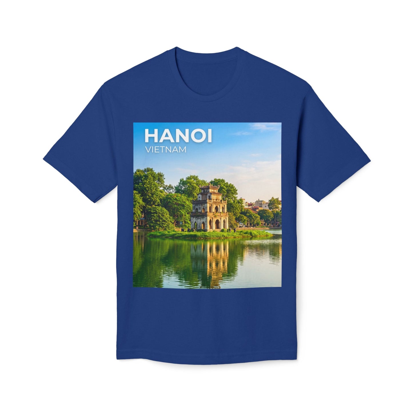 Hanoi Vietnam Travel T-Shirt – Hoan Kiem Lake Temple Photo Tee