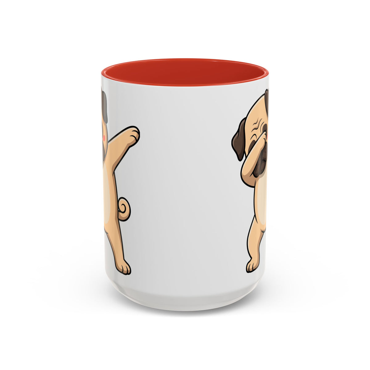Dabbing Pug Coffee Mug — Cute Dog Accent Mug (11/15 oz)