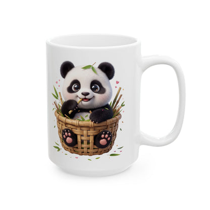 Whimsical Floral Animal Ceramic Mug