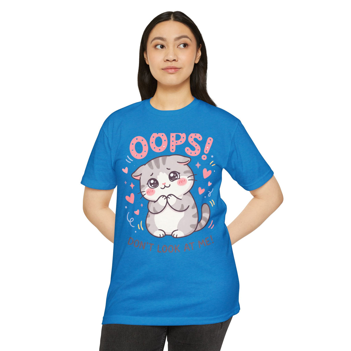 Oops! Cute Kitty Graphic T-Shirt — Adorable Cat Tee for Cat Lovers