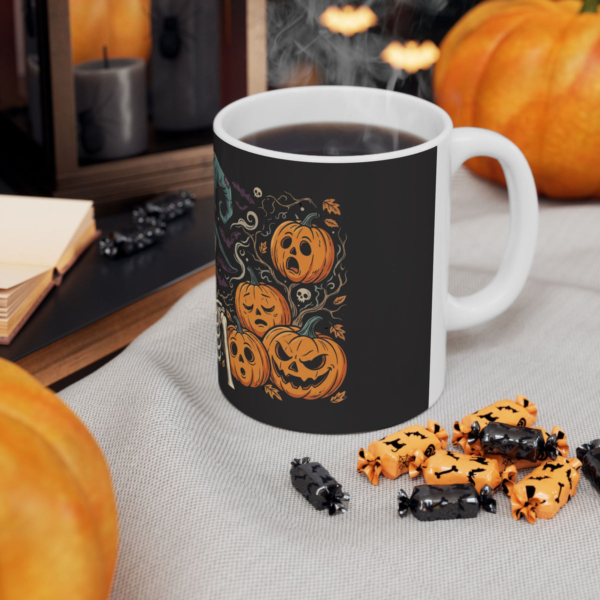 Halloween Skeleton Witch Ceramic Mug (11oz, 15oz)