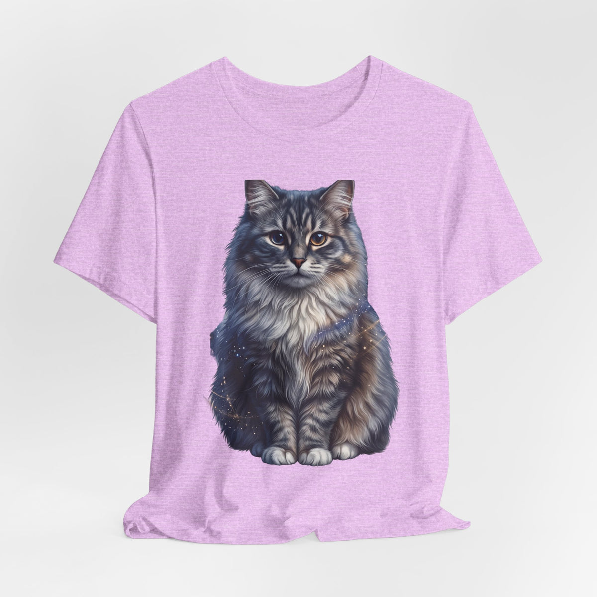 Fluffy Tabby Cat T‑Shirt — Realistic Maine Coon Portrait Tee