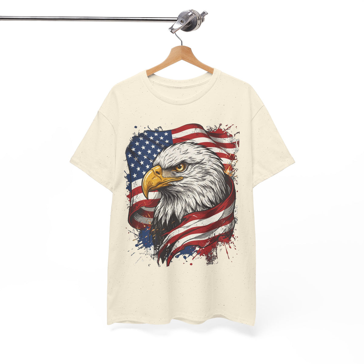 Patriotic Eagle T-Shirt — American Flag Bald Eagle Tee for 4th of July