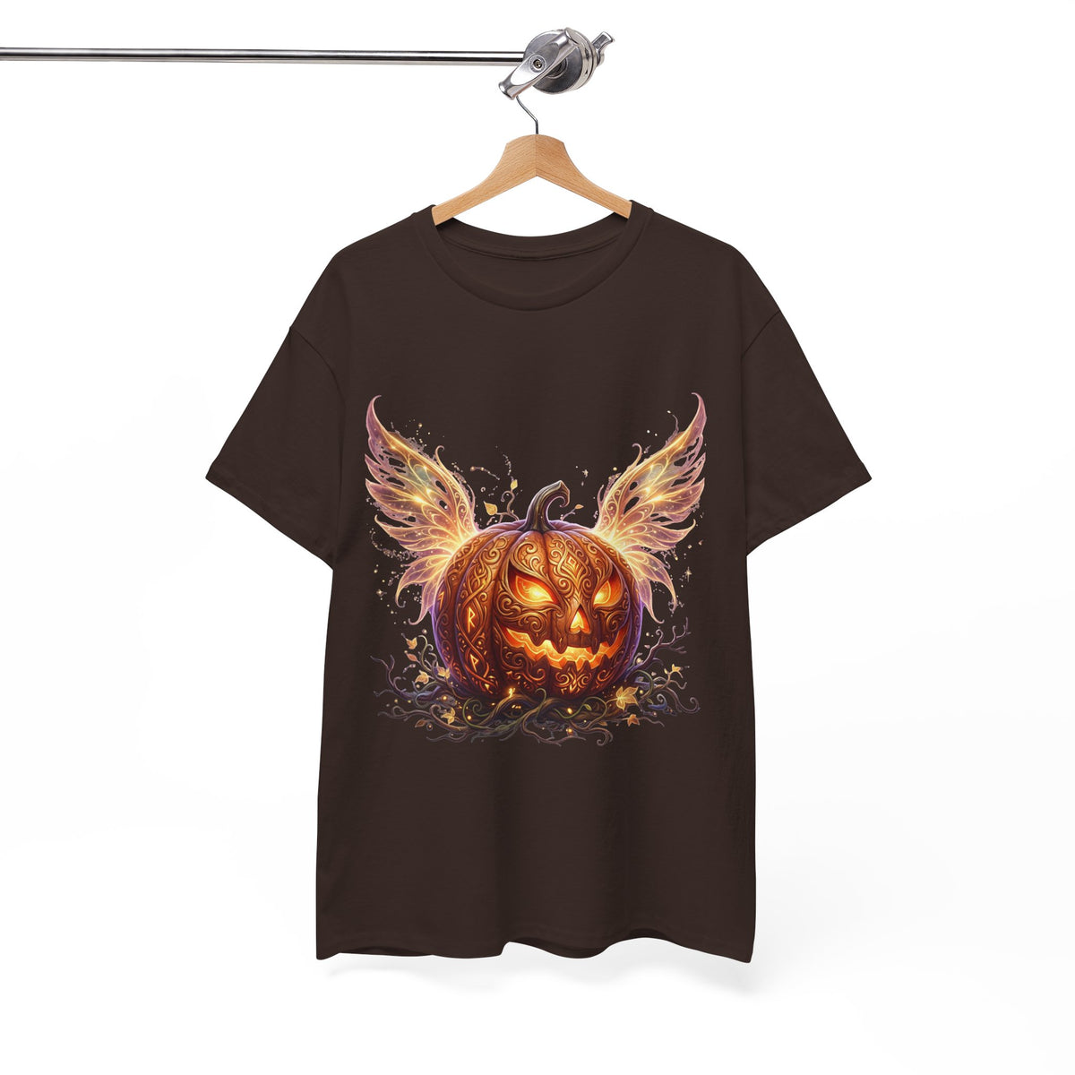 Halloween Pumpkin Tee — Winged Jack-O'-Lantern Graphic Shirt