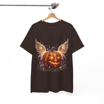 Halloween Pumpkin Tee — Winged Jack-O'-Lantern Graphic Shirt