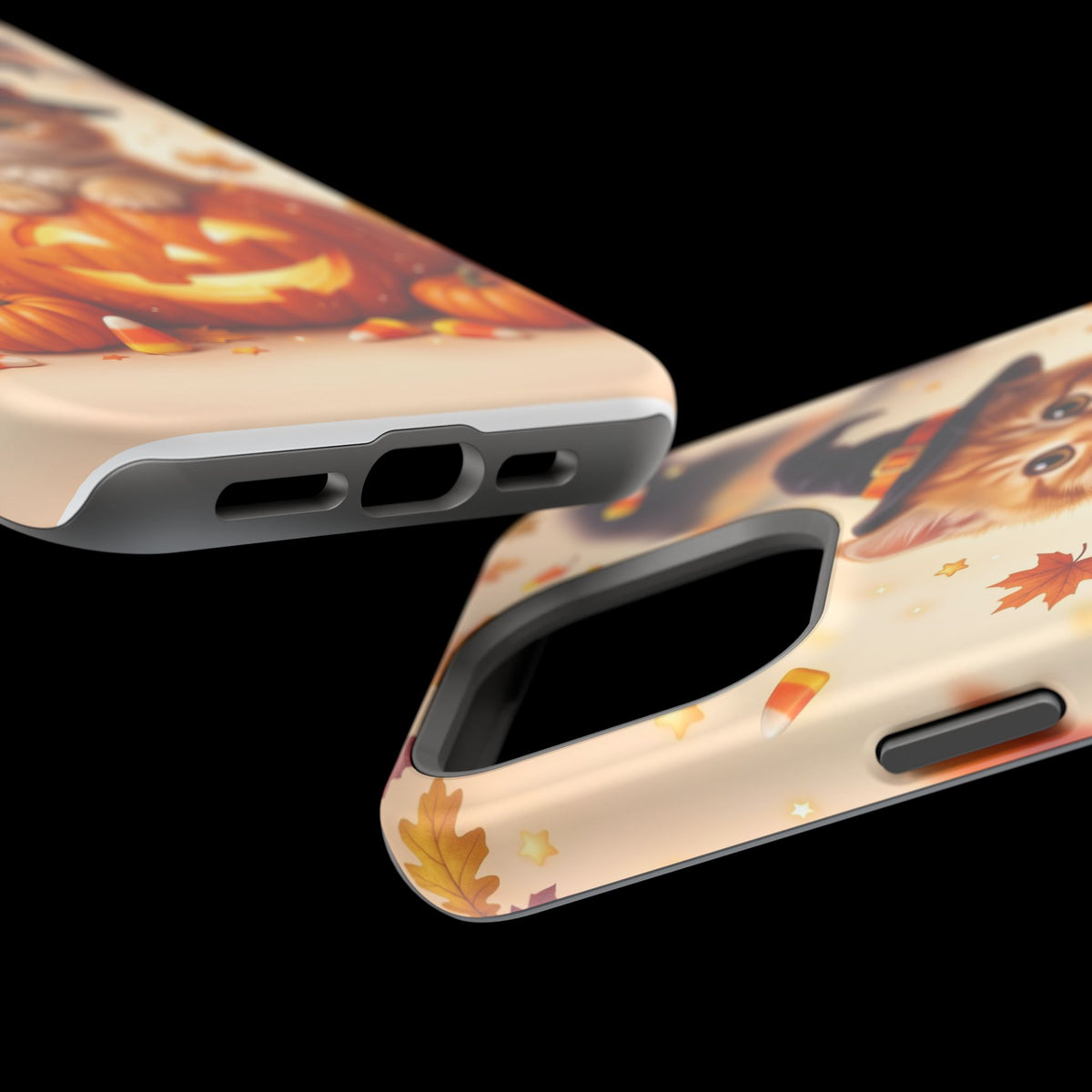 Halloween Kitten Pumpkin Phone Case — Magnetic Impact-Resistant