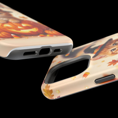 Halloween Kitten Pumpkin Phone Case — Magnetic Impact-Resistant