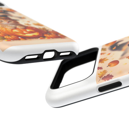 Halloween Kitty Pumpkin Phone Case — Magnetic Impact-Resistant