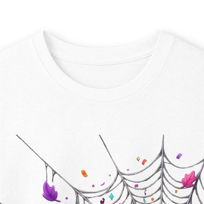Halloween Pumpkin Spiderweb Long Sleeve Tee
