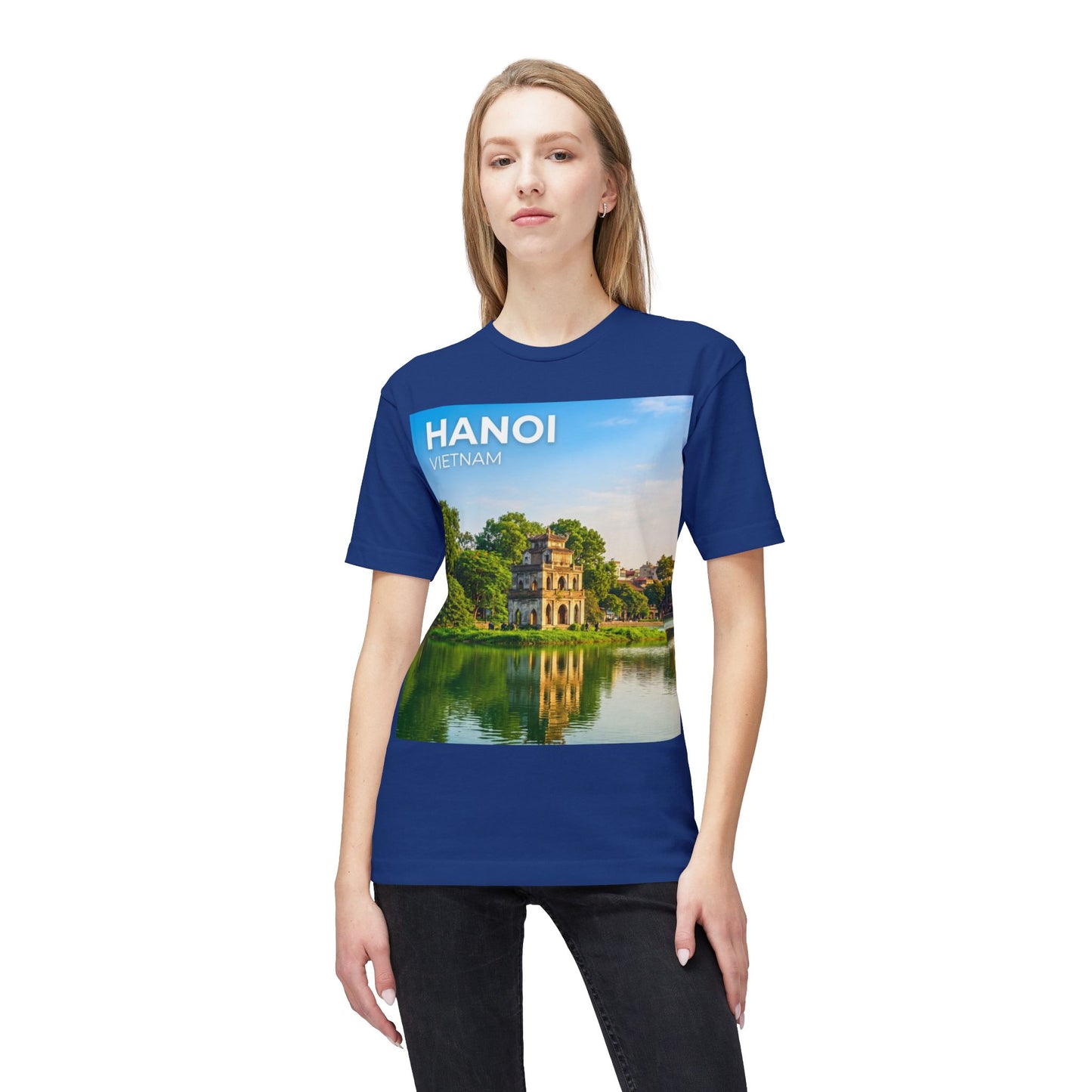 Hanoi Vietnam Travel T-Shirt – Hoan Kiem Lake Temple Photo Tee