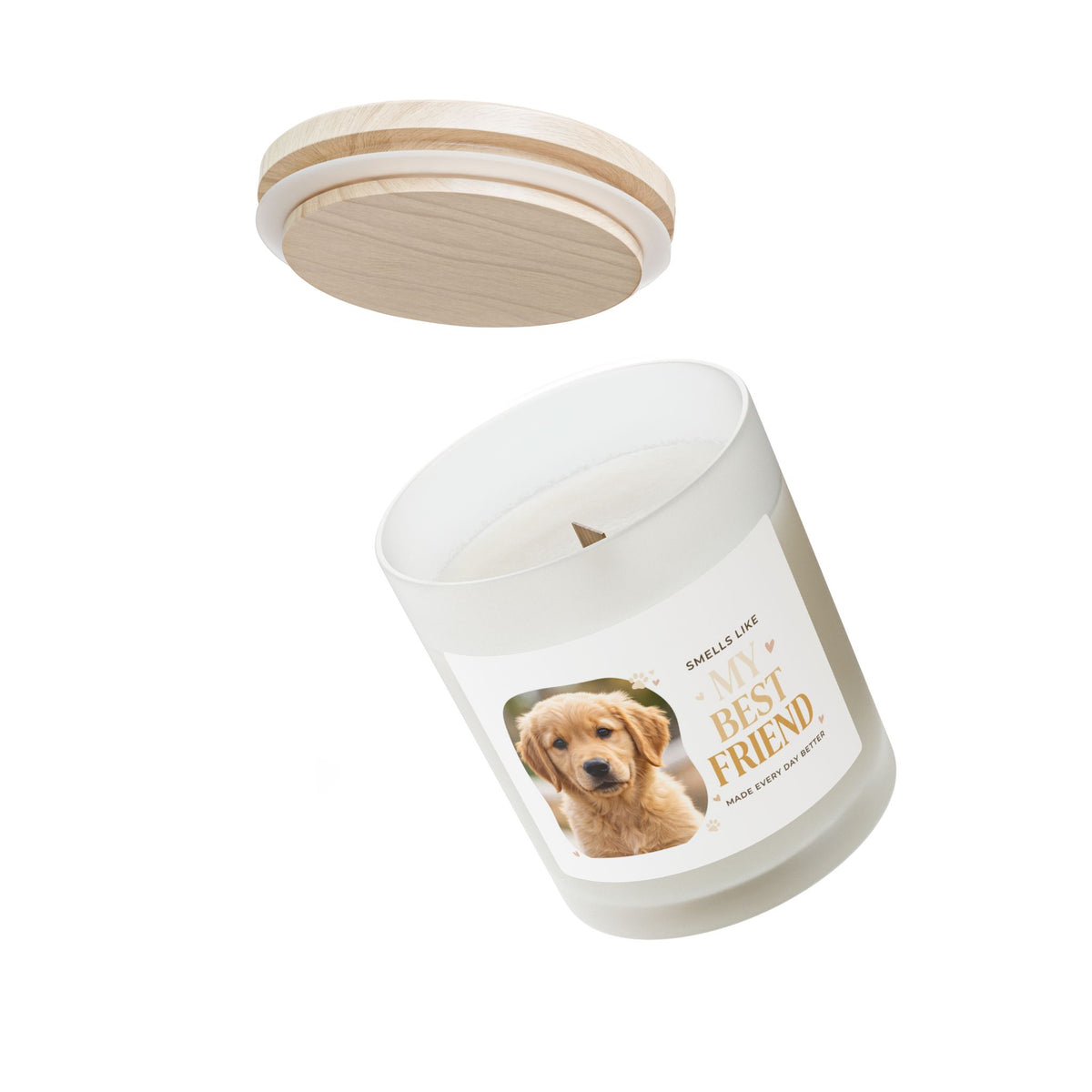 Pet Lover Frosted Glass Candle — “My Best Friend” Scented 11oz