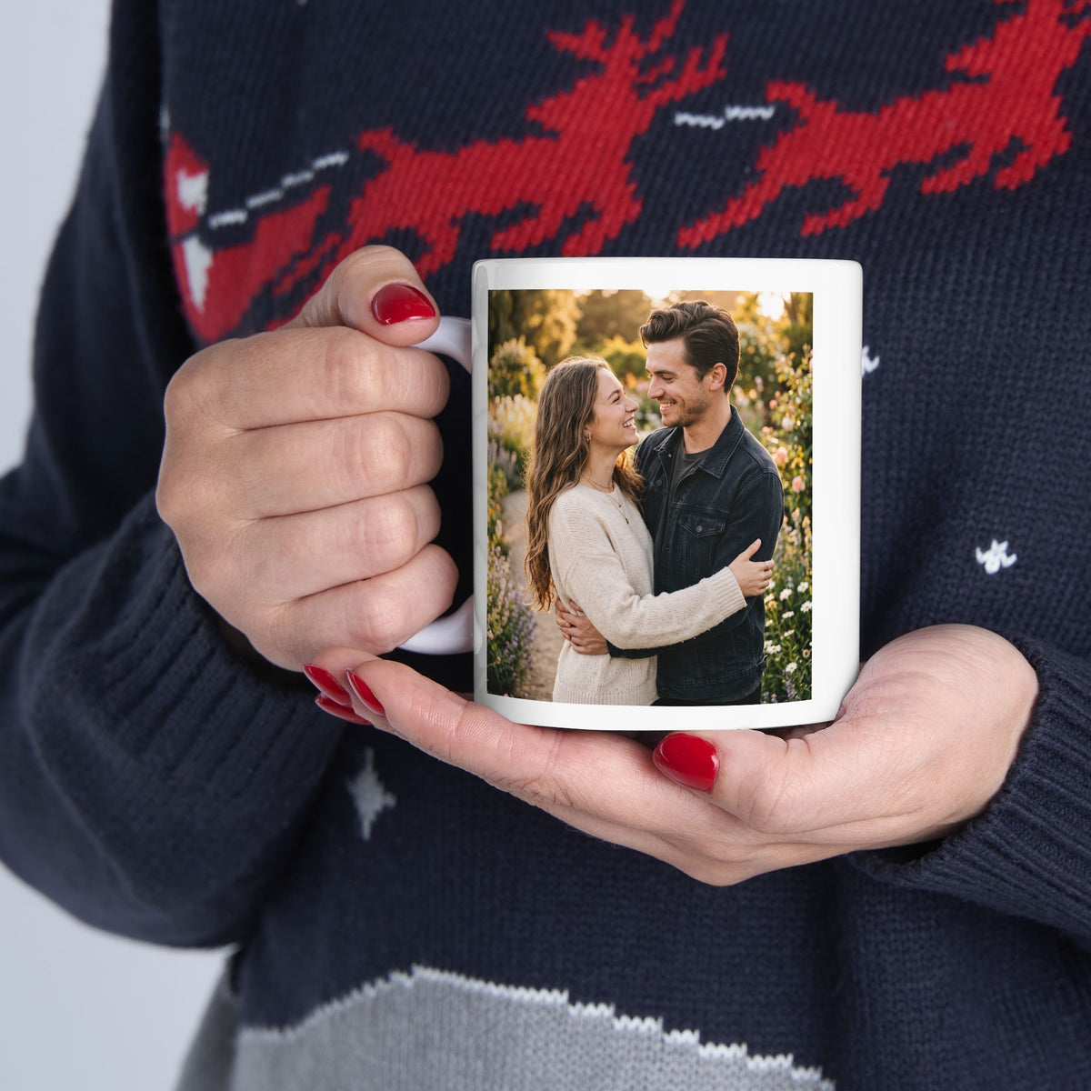 Personalized Photo Ceramic Mug (11oz & 15oz) — Custom Memory Coffee Cup