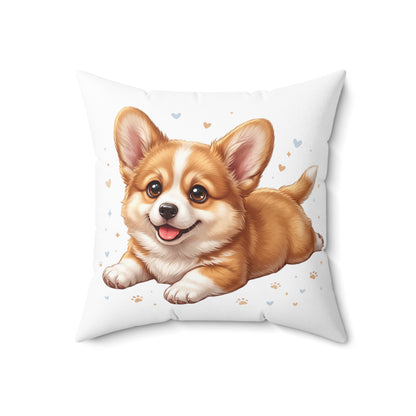 Cute Corgi Pillow – Adorable Cartoon Dog Decorative Throw Cushion