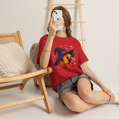 Pumpkin Witch T-Shirt — Cute Halloween Jack-o'-Lantern with Witch Hat