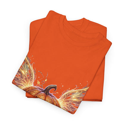 Halloween Pumpkin Tee — Winged Jack-O'-Lantern Graphic Shirt