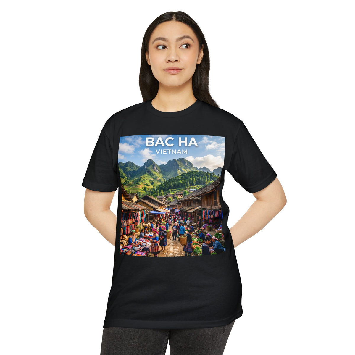 Bac Ha Vietnam Market Photo T-Shirt — Vietnamese Travel Souvenir Tee