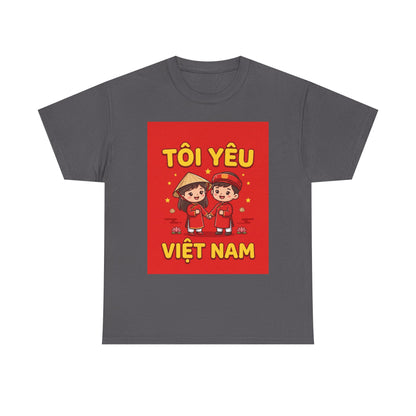 T-Shirt - "Tôi Yêu Việt Nam" Cute Couple Vietnam Pride Tee