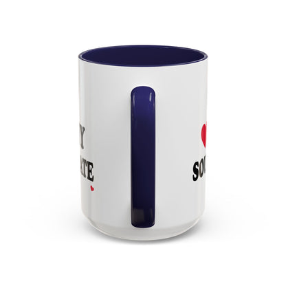 I Love My Soulmate Accent Coffee Mug