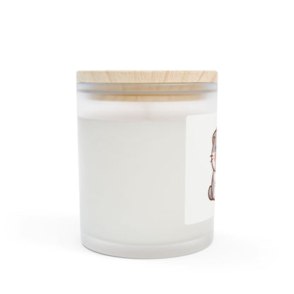 11oz Frosted Candle with Cute Crying Kitten Illustration