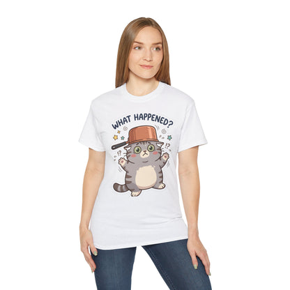 What Happened? Cute Kitten Graphic Tee