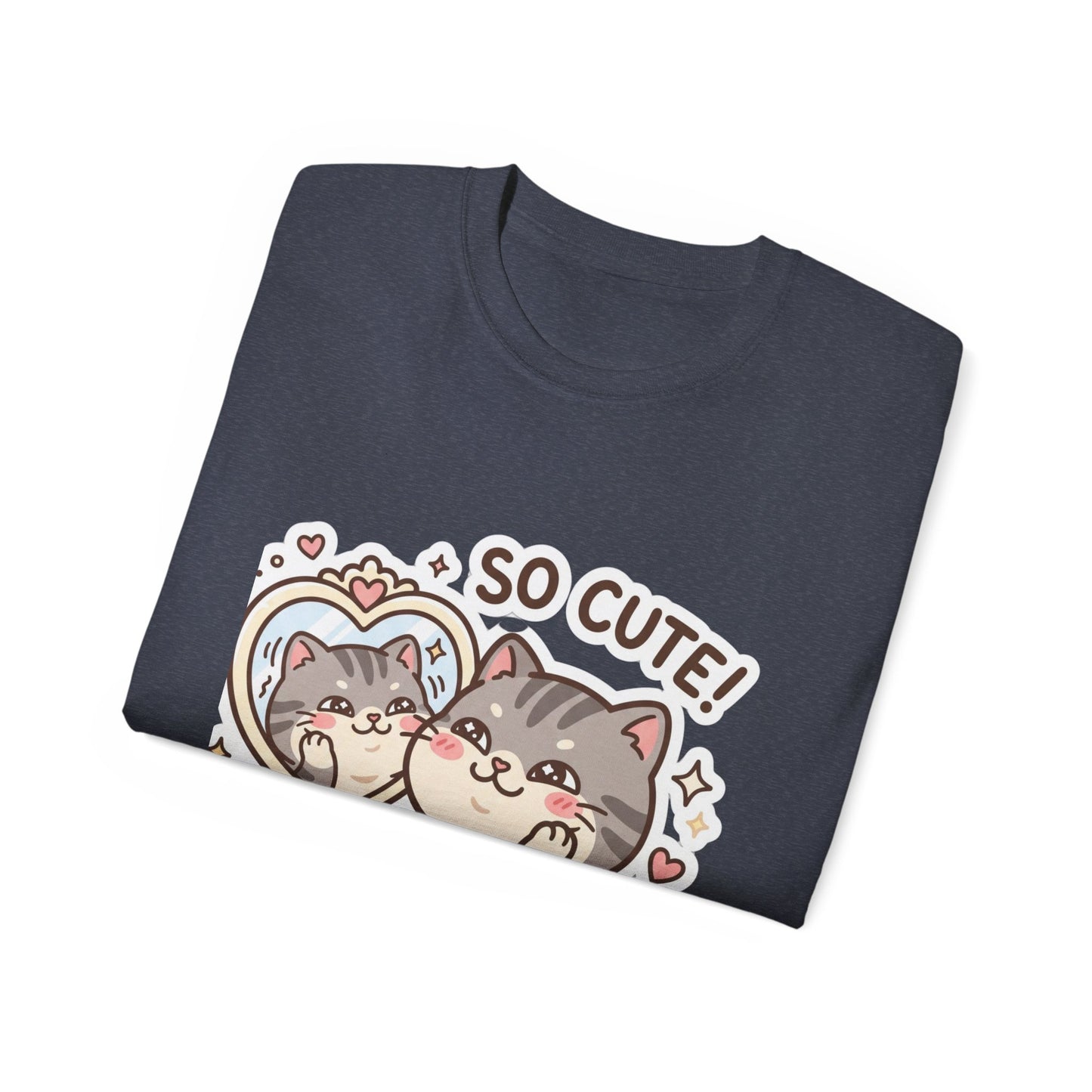 Cute Cat Mirror Tee - "So Cute!" Kawaii Cat T-Shirt
