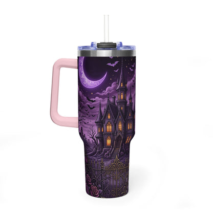 40oz Halloween Haunted Castle Thermal Tumbler