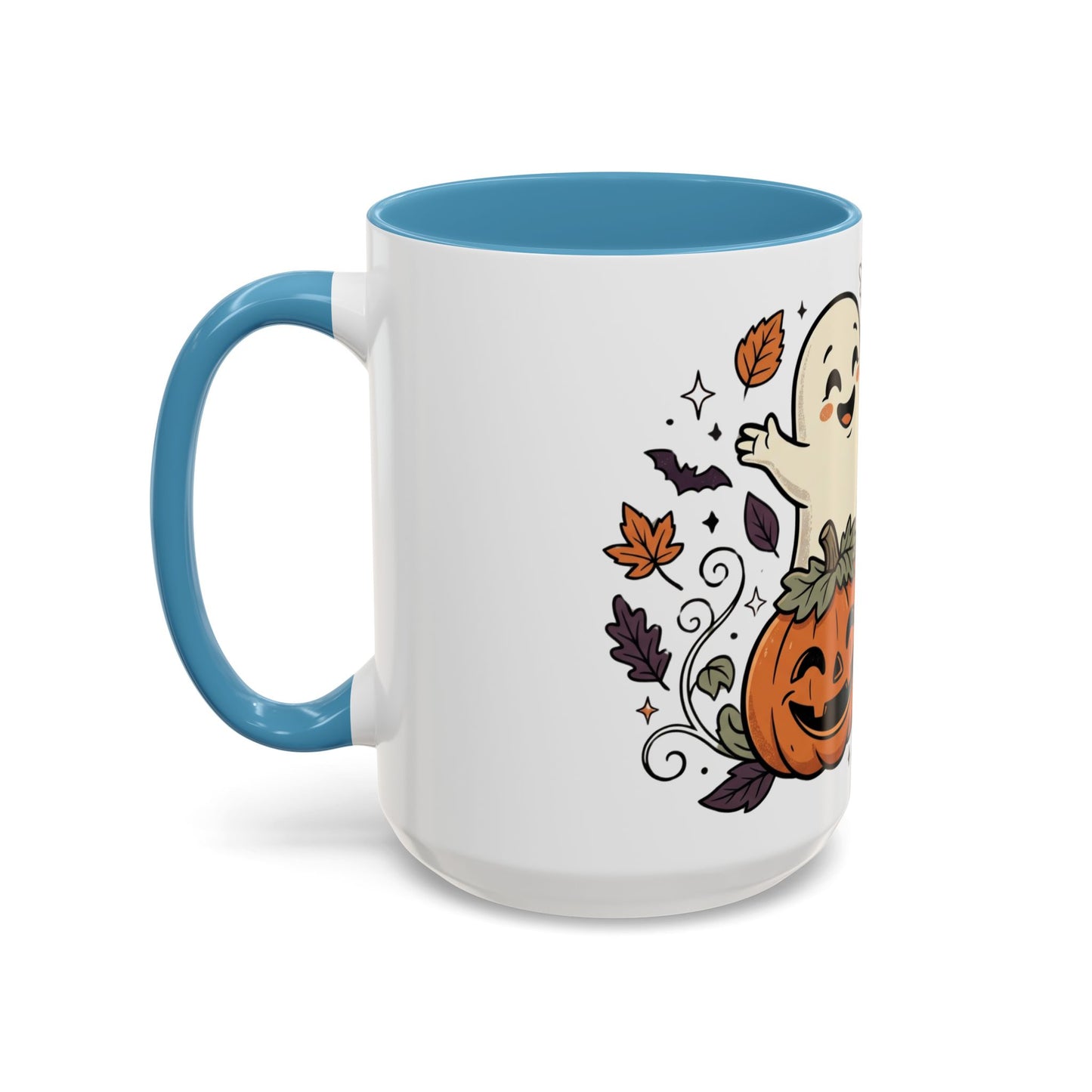 Halloween Ghosts & Pumpkins Coffee Mug — Cute Spooky Accent Mug (11/15oz)