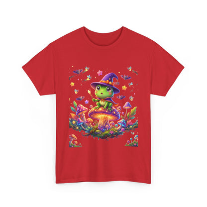 Cute Witch Frog T‑Shirt — Magical Mushroom Halloween Tee