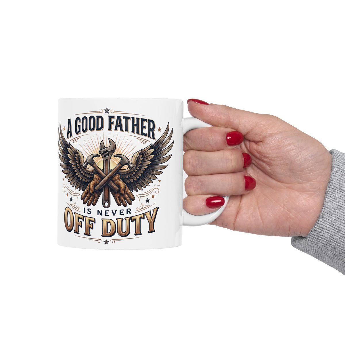 A Good Father Is a Great Man Eagle Mug