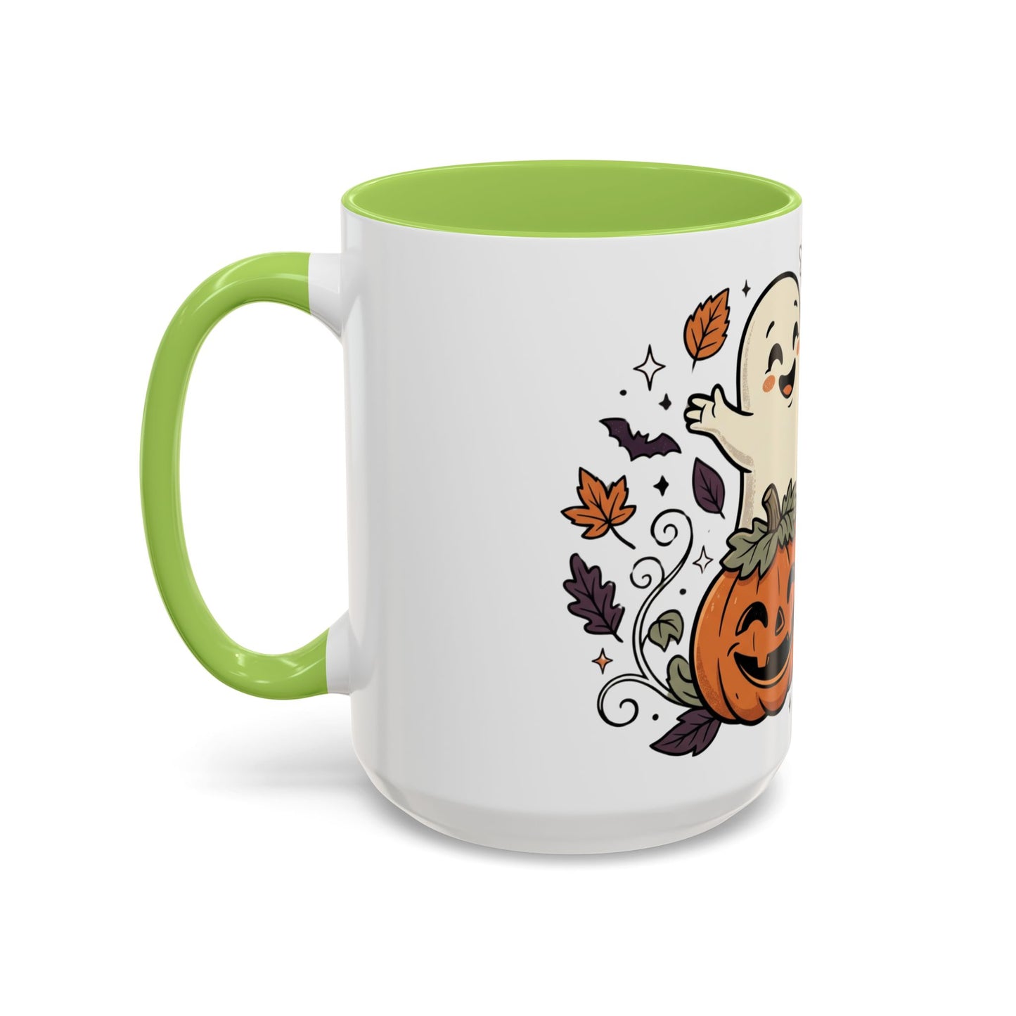 Halloween Ghosts & Pumpkins Coffee Mug — Cute Spooky Accent Mug (11/15oz)