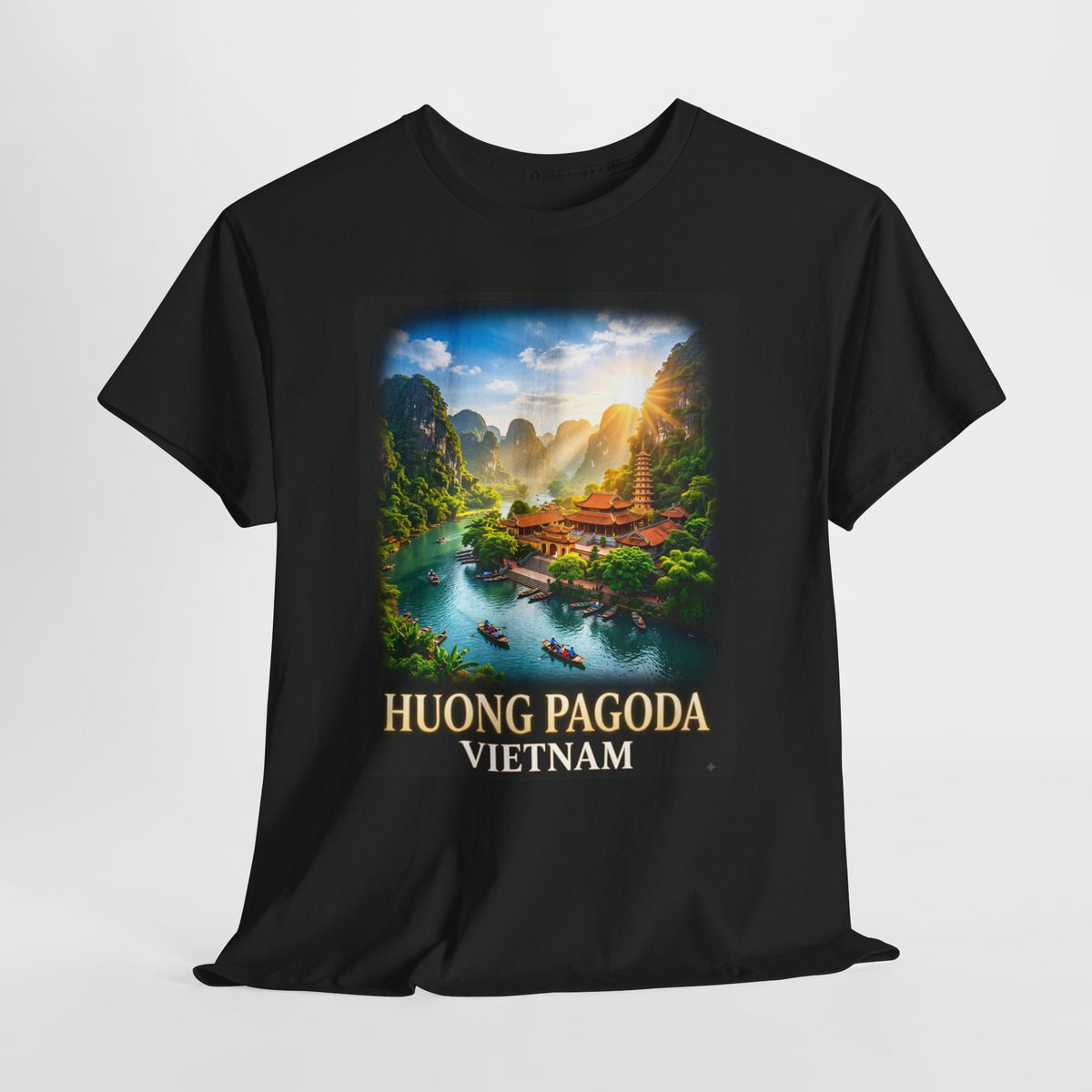 Huong Pagoda Vietnam Tee — Scenic Travel Poster T-Shirt