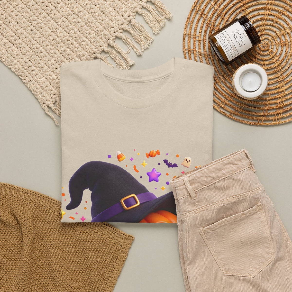 Pumpkin Witch T-Shirt — Cute Halloween Jack-o'-Lantern with Witch Hat