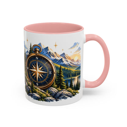 Adventure Compass Mountain Coffee Mug