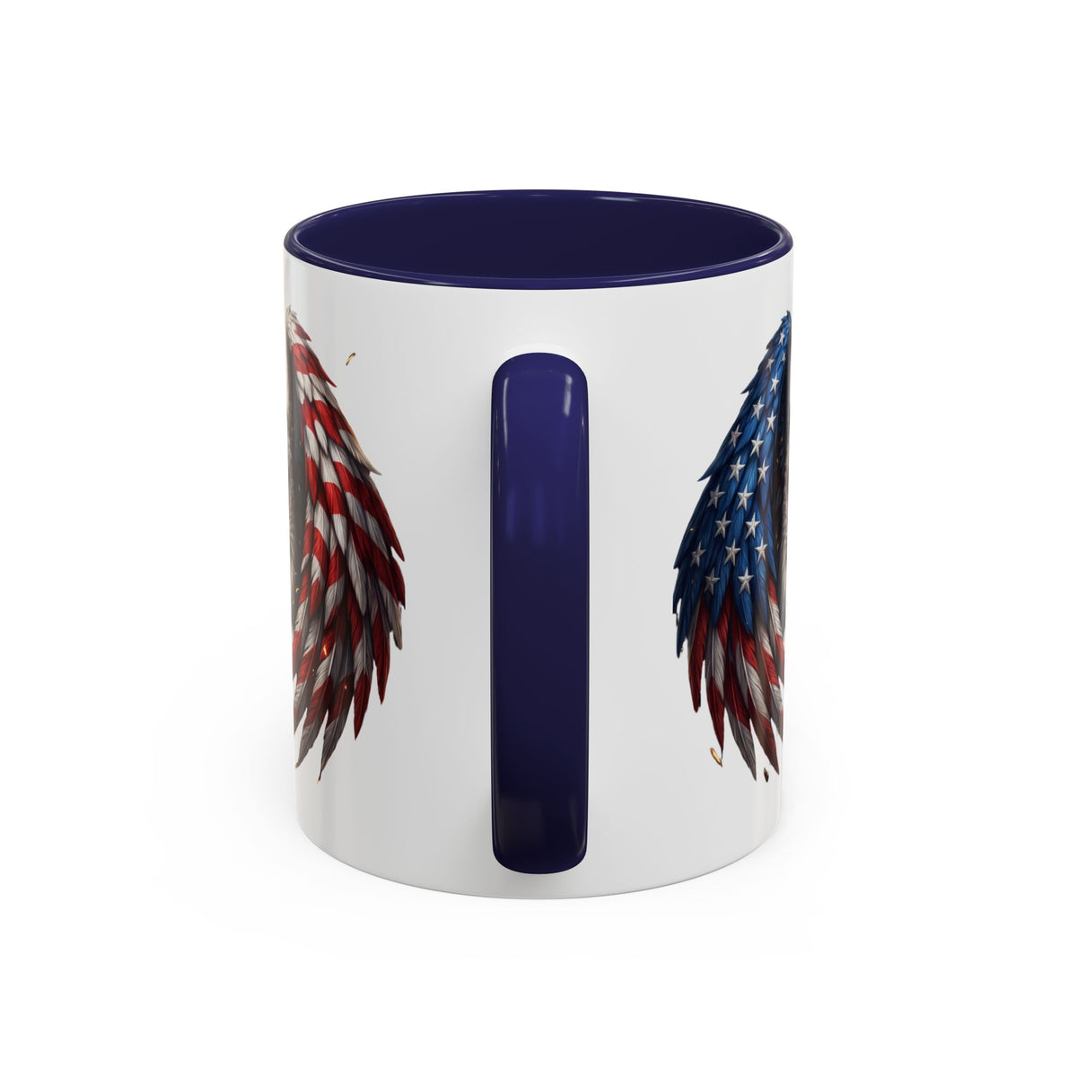 American Flag Eagle Coffee Mug – Patriotic Bald Eagle Accent Mug (11/15 oz)
