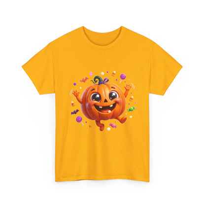 Halloween Pumpkin T‑Shirt — Happy Jack-O'-Lantern Candy Graphic Tee
