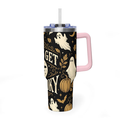 Let’s Get Spooky Halloween Ghosts & Pumpkins 40oz Thermal Tumbler