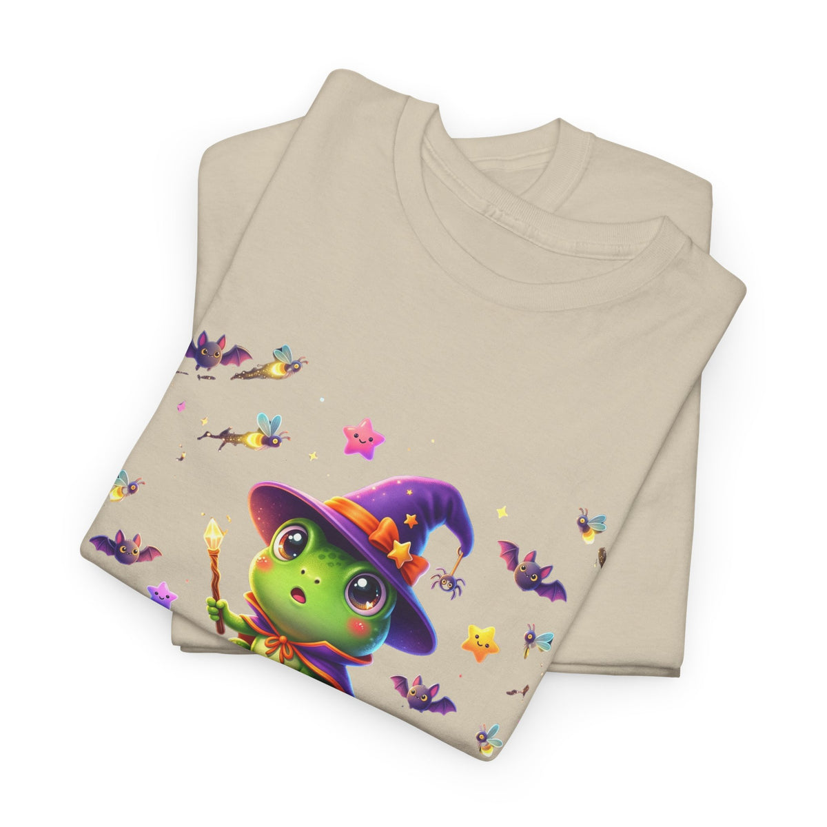 Cute Witch Frog T‑Shirt — Magical Mushroom Halloween Tee