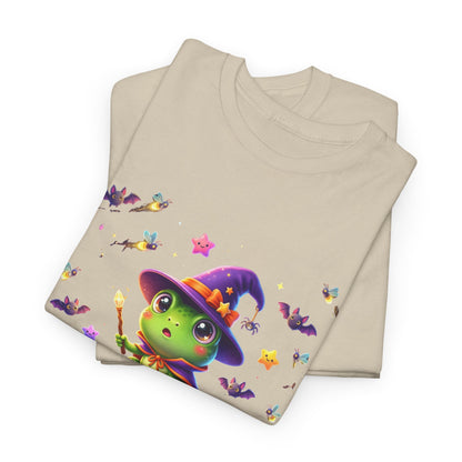 Cute Witch Frog T‑Shirt — Magical Mushroom Halloween Tee