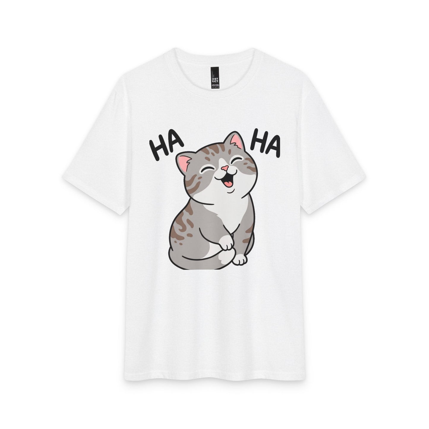 Laughing Cat T-Shirt — Cute 'HA HA' Graphic Tee