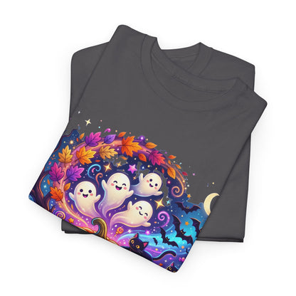 Halloween Pumpkin & Ghosts T-Shirt — Cute Spooky Jack-O'-Lantern Tee