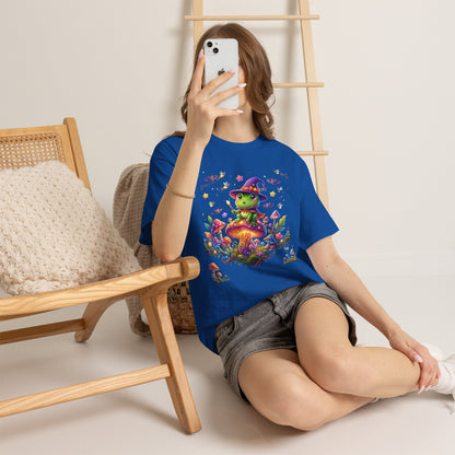 Cute Witch Frog T‑Shirt — Magical Mushroom Halloween Tee