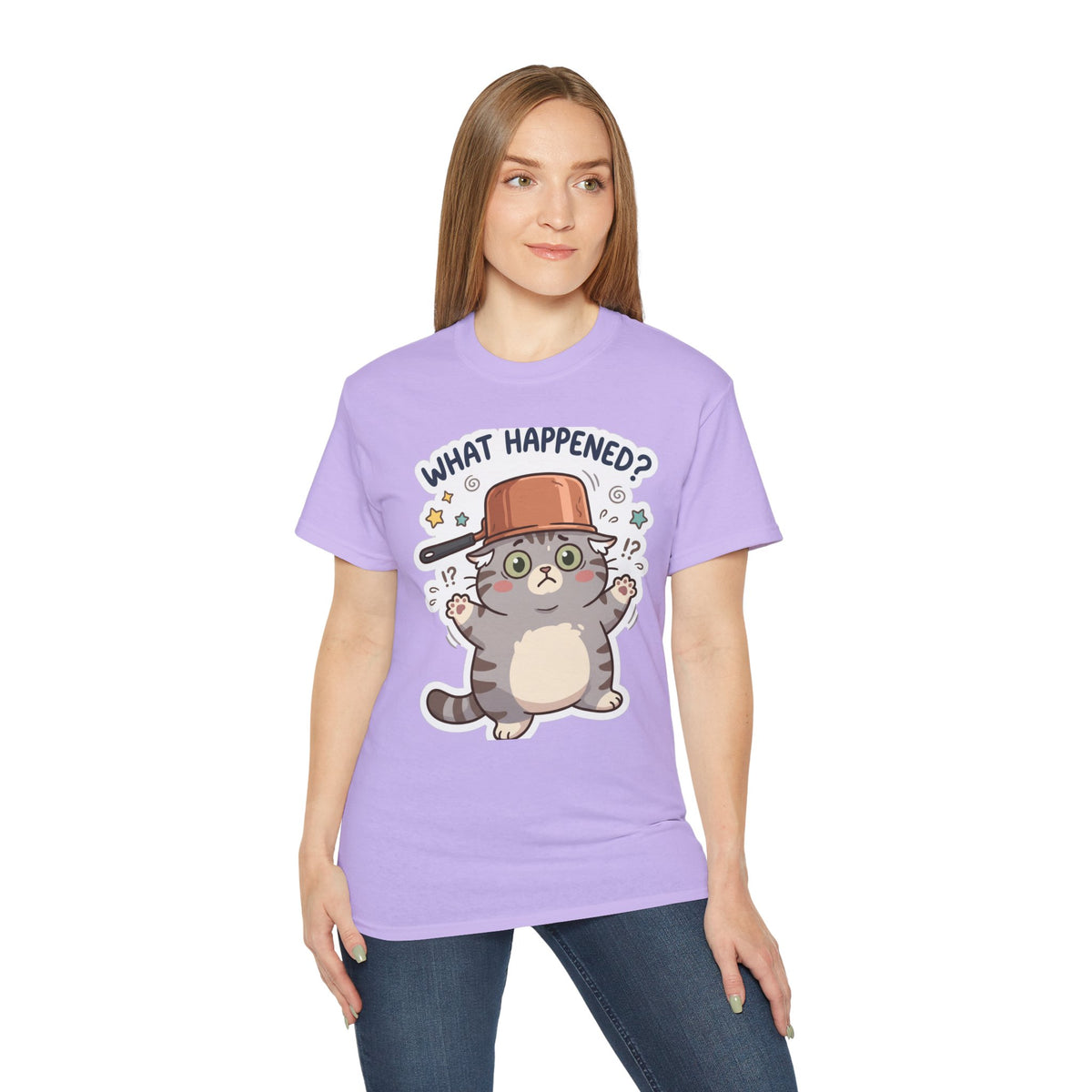 What Happened? Cute Kitten Graphic Tee
