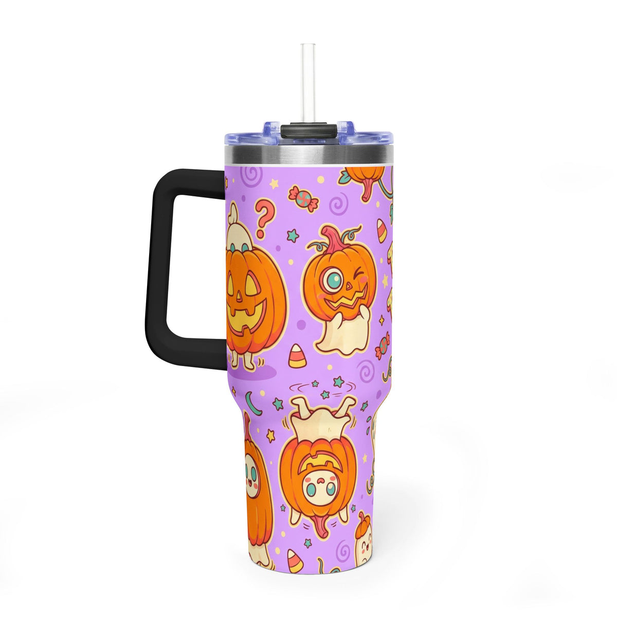 Too Cute to Spook Halloween Pumpkin Ghost 40oz Tumbler