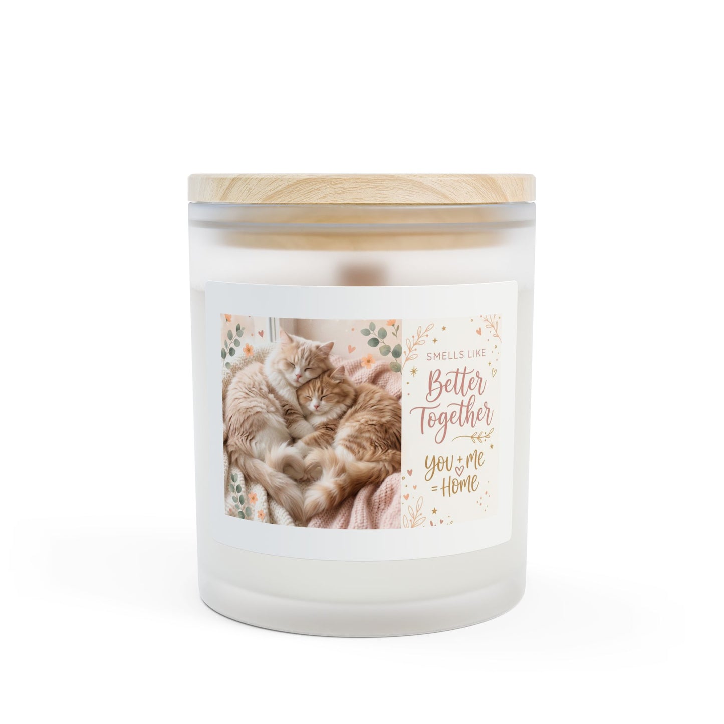 Cozy Cat 'Better Together' Frosted Glass Candle — 11oz