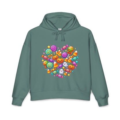 Halloween Candy Heart Hoodie — Cute Pumpkin & Candy Graphic